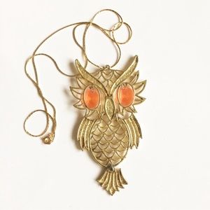 Vintage Gold Owl Necklace